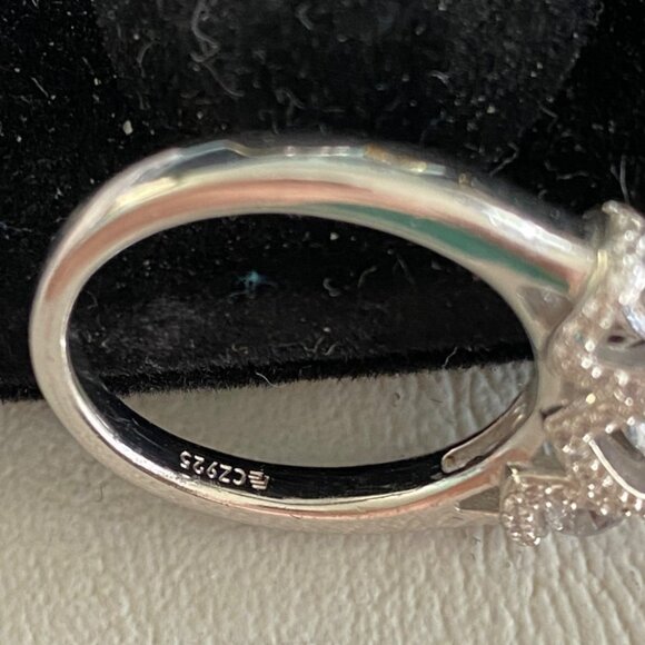 Ring CZ Cubic Zirconia Size 7 Women Sterling Silver 925 Valentine - Picture 5 of 9